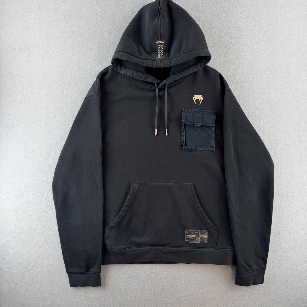 Venum Hoodie Mens XL Black Pullover Sweatshirt UFC MMA Fighting